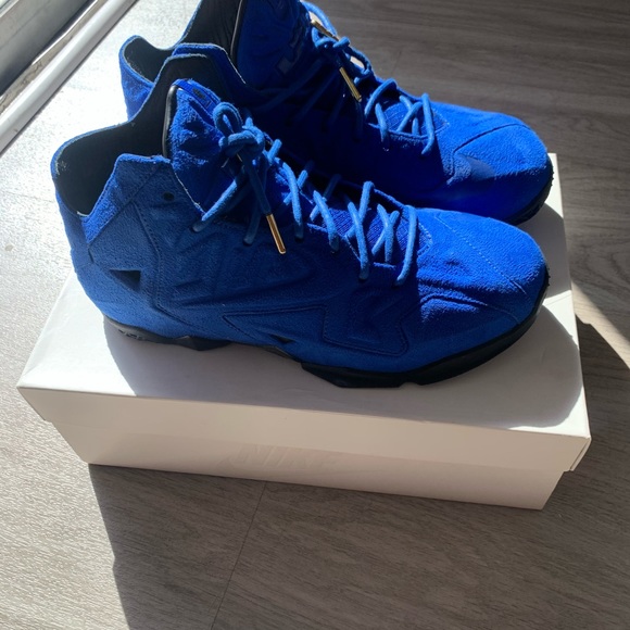 lebron blue suede